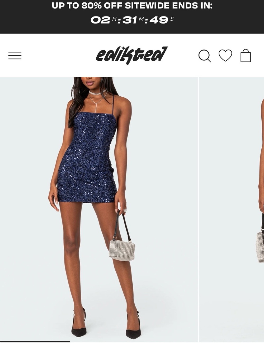Edikted Kiara Sequin Mini Dress